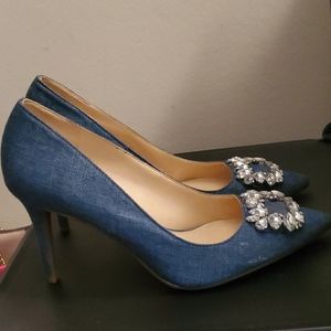 Jessica Simpson denim pumps